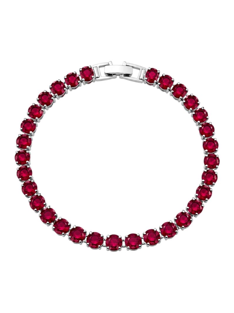 Pulseira Folheada a Ouro 18k e Prata Cristais Lisos