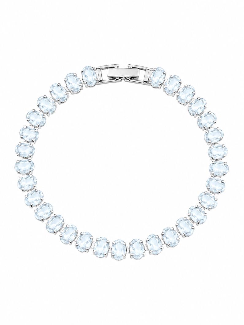 Pulseira Folheada a Ouro 18k e Prata Cristais Lisos