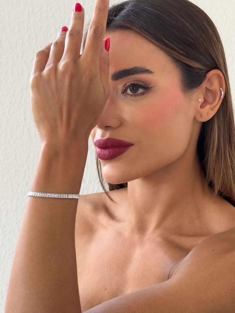 Pulseira Folheada a Ouro 18k e Prata Design Navetes