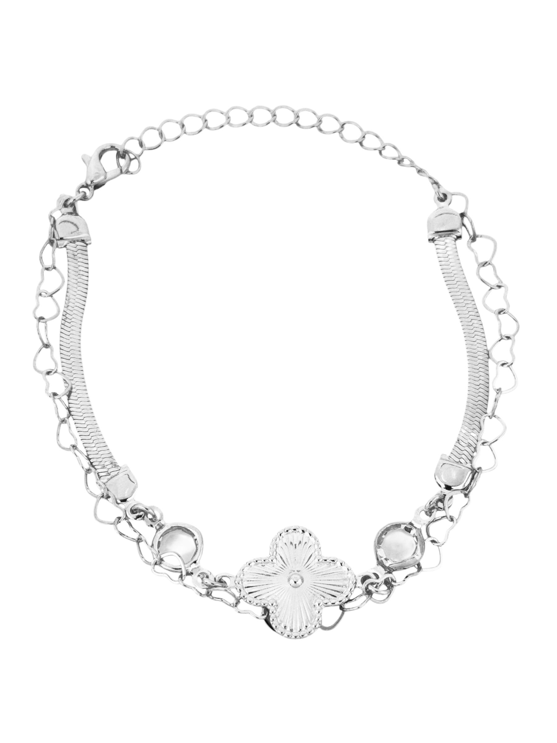 Pulseira Folheada a Ouro 18k e Prata Fita Laminada, Inspiração Vg Com Corações