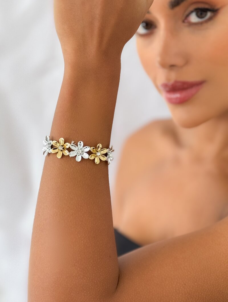 Pulseira Folheada a Ouro 18k e Prata Kenya