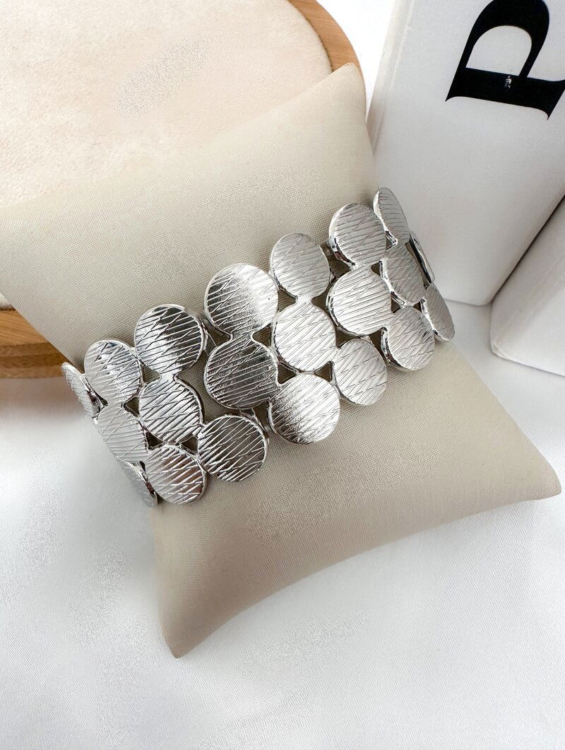 Pulseira Folheada a Ouro 18k e Prata Maxi Bottons Ligados