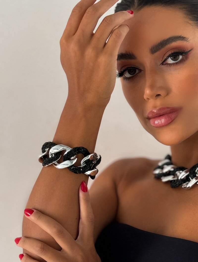 Pulseira Folheada a Ouro 18k e Prata Maxi Corrente