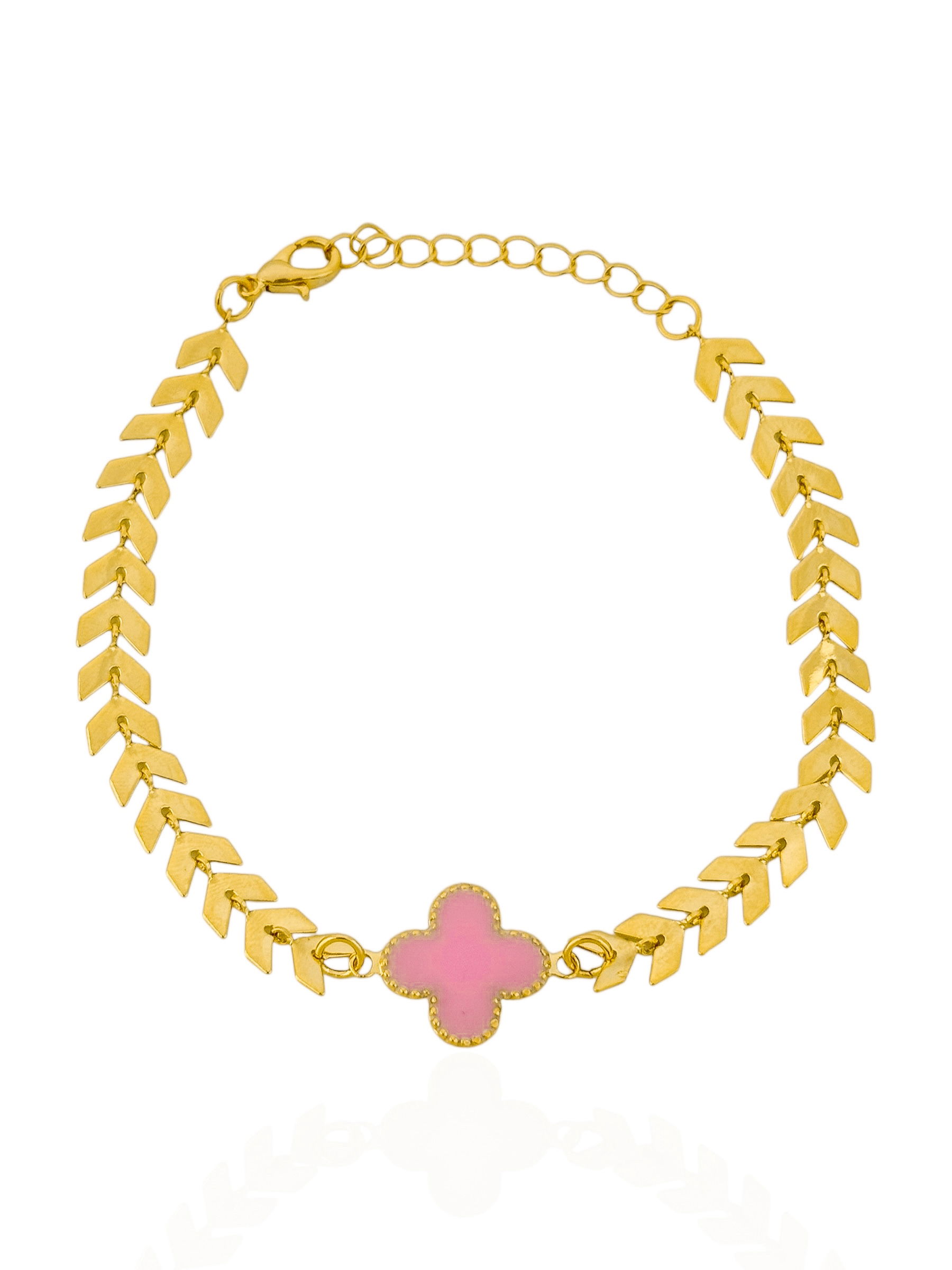 Pulseira Folheada a Ouro 18k Escamas Com Inspiração Vg. Rosa