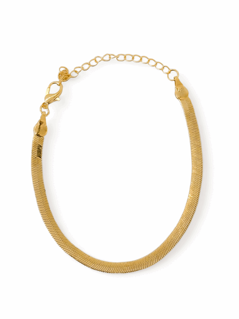 Pulseira Folheada a Ouro 18k Fita Laminada