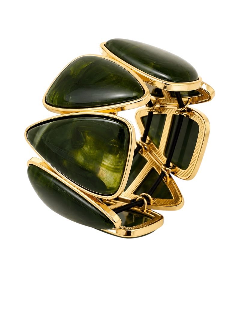Pulseira Folheada a Ouro 18K Formas Resinadas