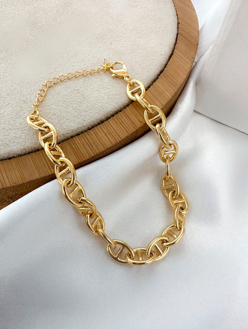 Pulseira Folheada a Ouro 18k Inspiração Joalheria