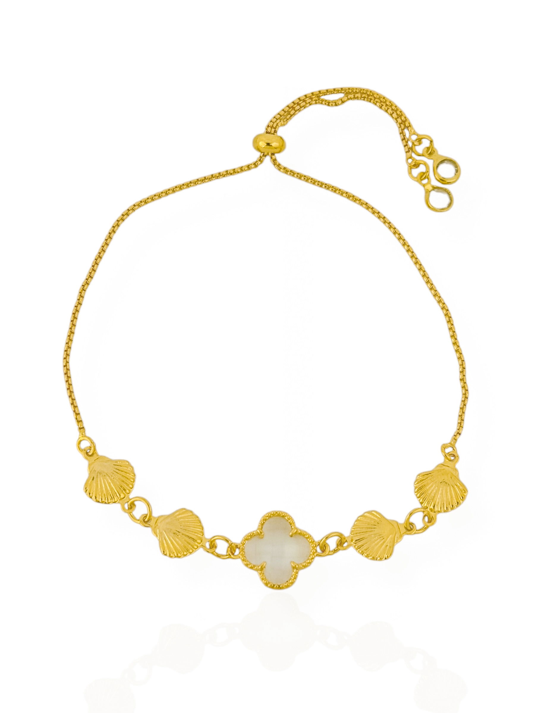 Pulseira Folheada a Ouro 18k Inspiração Vg. e Conchas