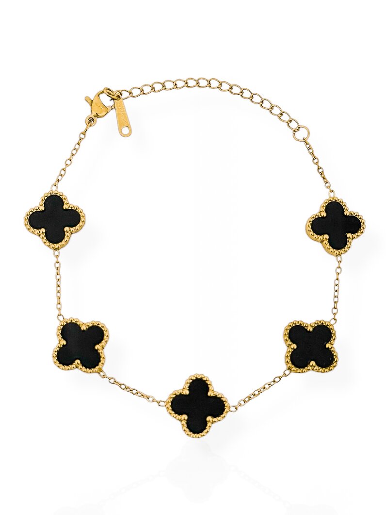 Pulseira Aço Inoxidável Ouro 18k e Prata Inspiração Vg. Resinado