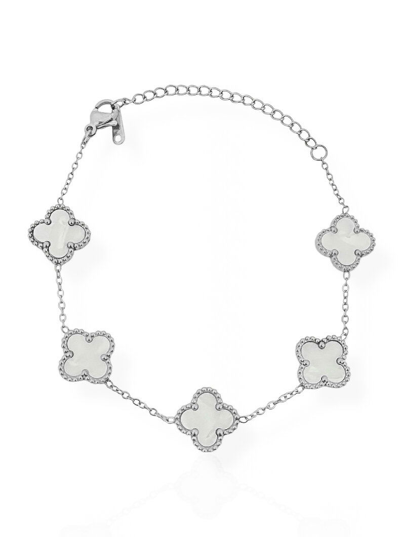 Pulseira Aço Inoxidável Ouro 18k e Prata Inspiração Vg. Resinado