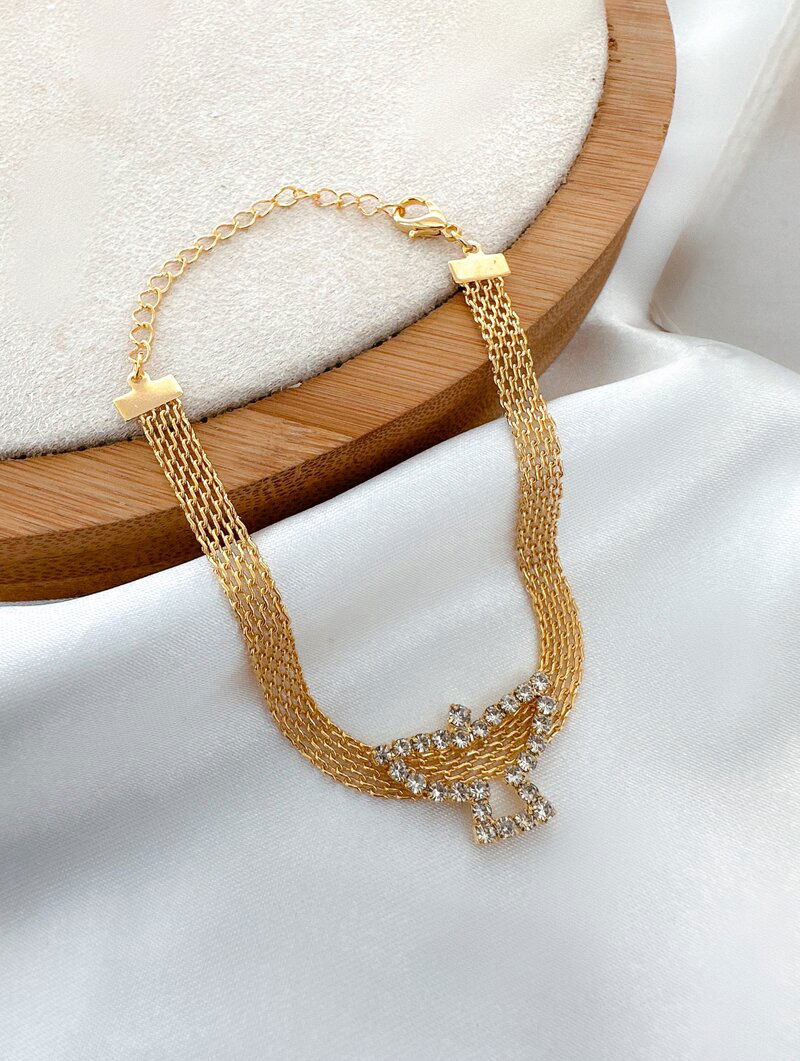 Pulseira Folheada a Ouro 18k Manta com Espírito Santo