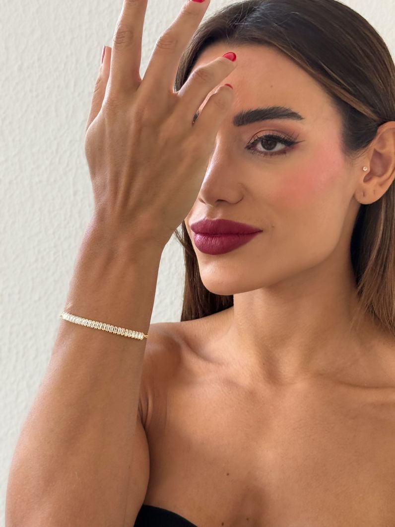 Pulseira Folheada a Ouro 18k Navetes