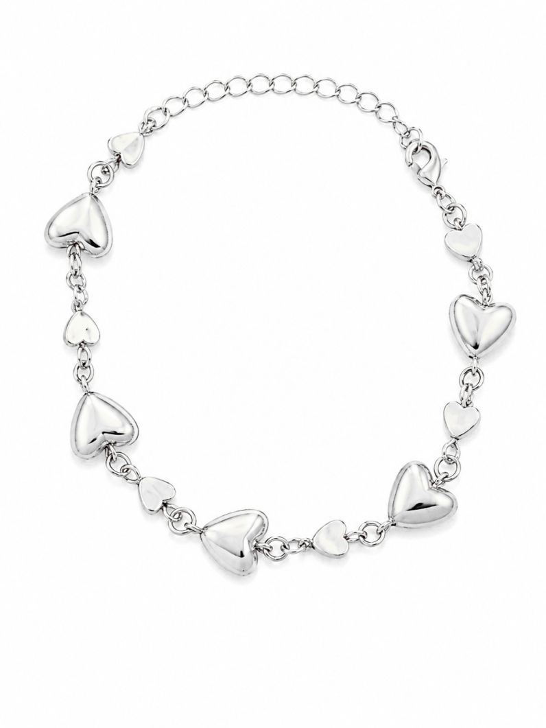 Pulseira Folheada a Prata 925 Coração Lisa