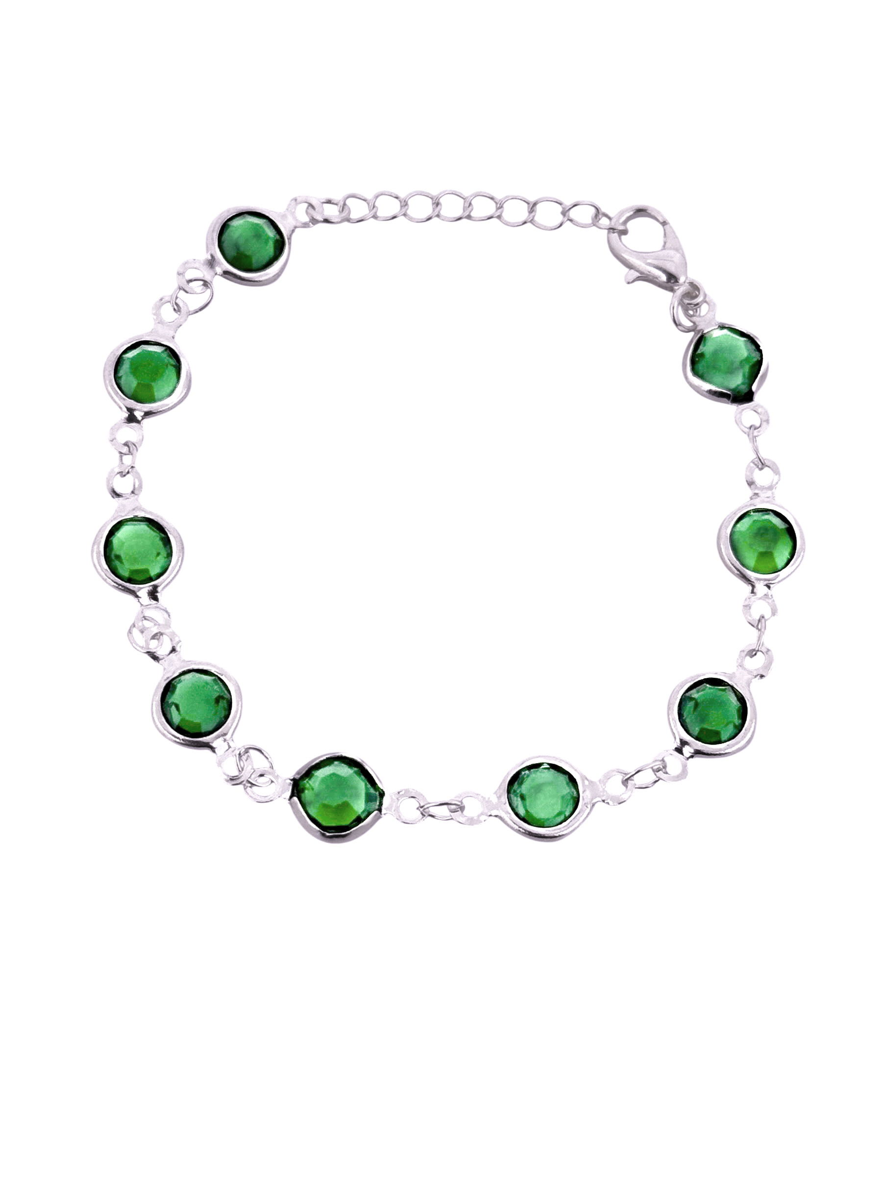 Pulseira Folheada a Prata 925 Cristais