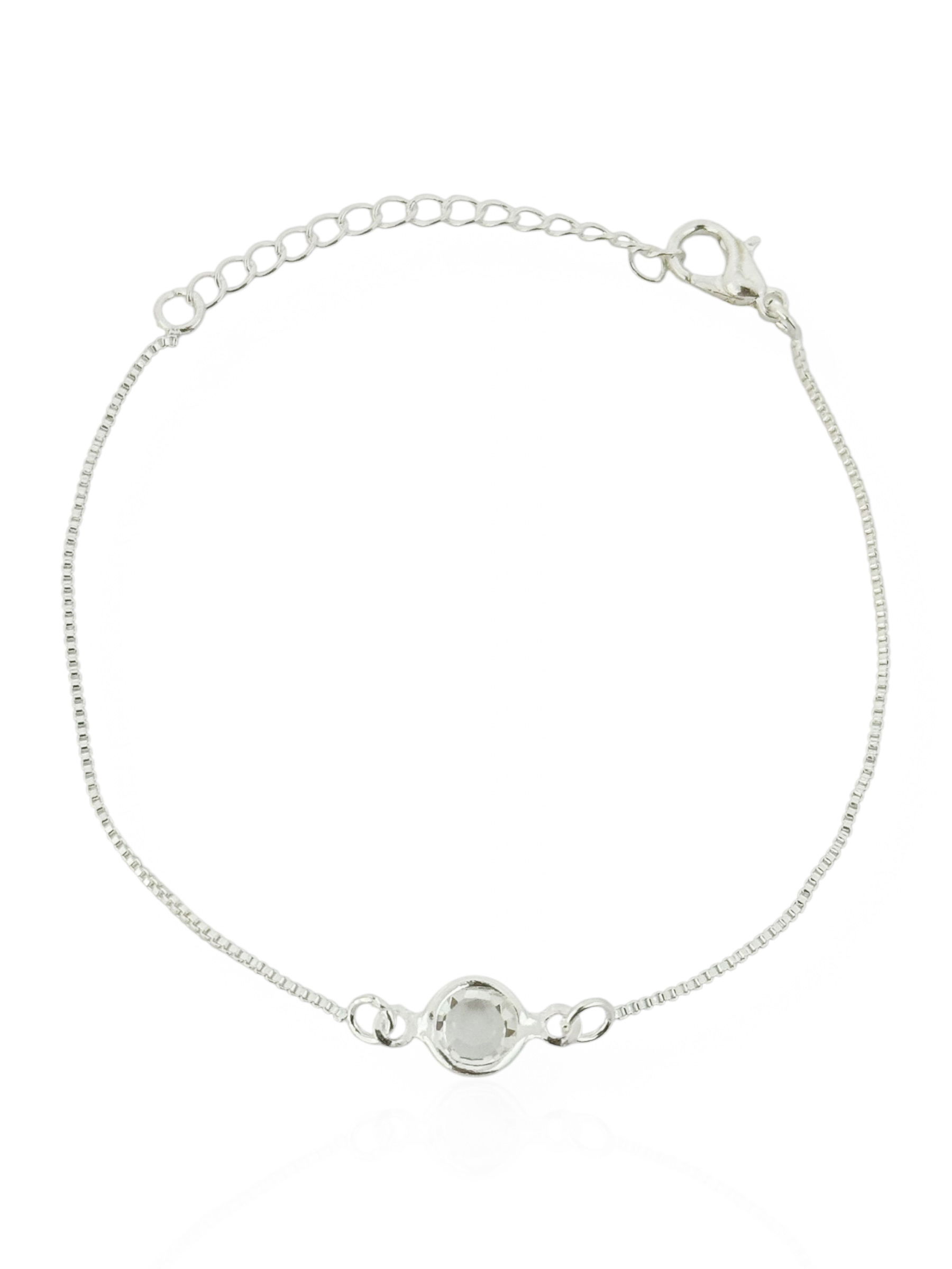 Pulseira Folheada a Prata 925 Cristal