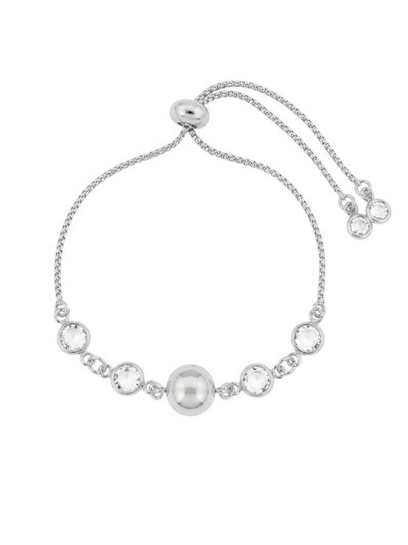 Pulseira Folheada a Prata 925 Esfera e Pontos de Luz