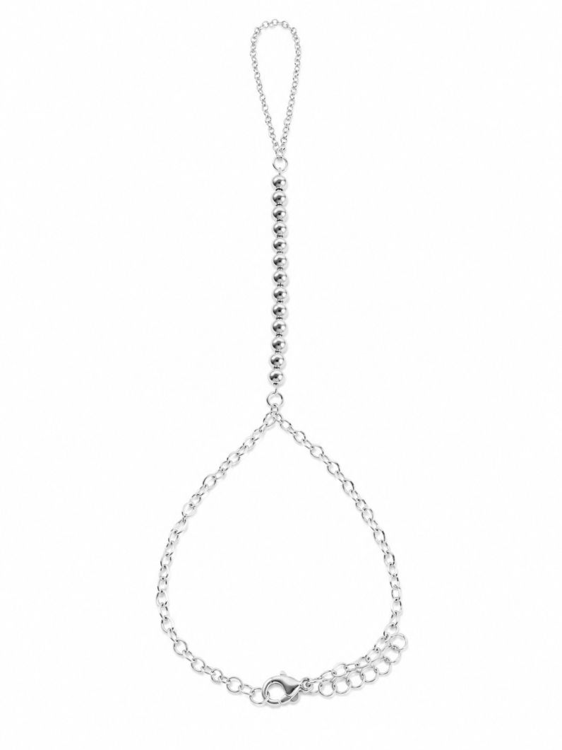 Hand Chain Folheada a Prata 925 Esferas Lisas