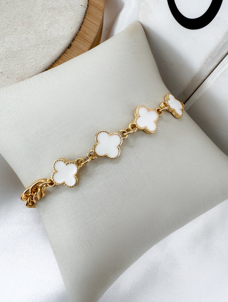 Pulseira Folheado a Ouro 18k Correntaria com Pingentes Resinados Inspiração