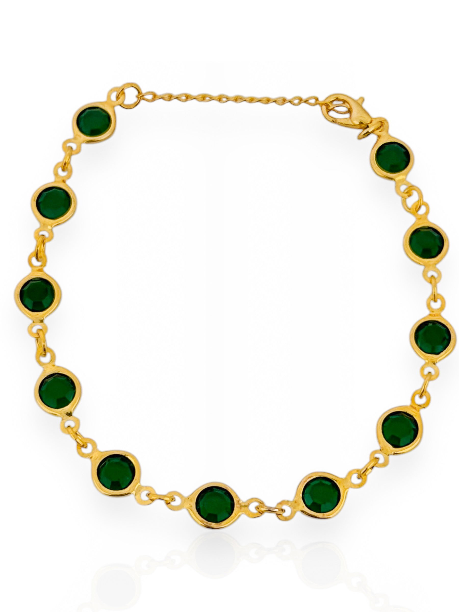 Pulseira Folheado a Ouro 18k Cristais