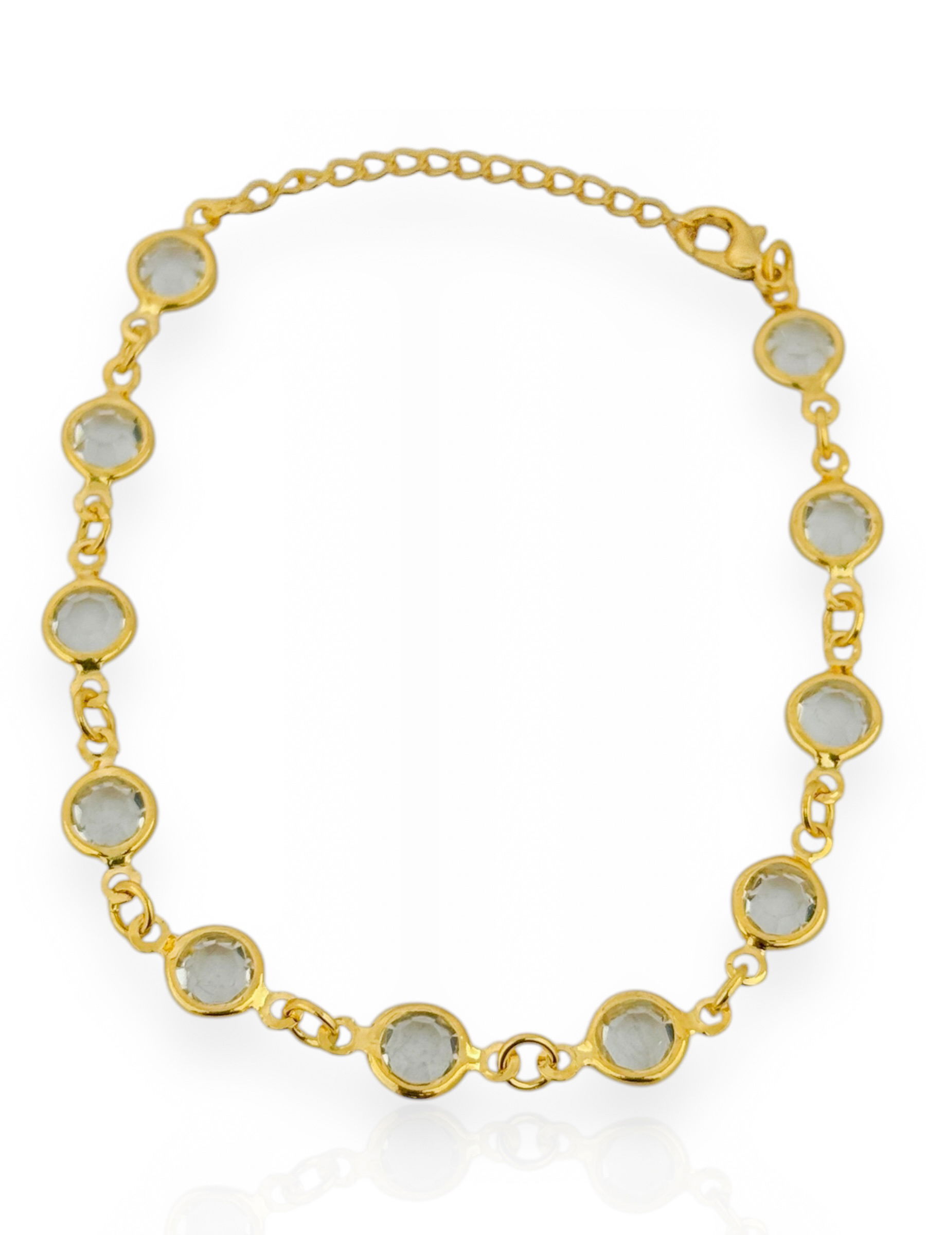 Pulseira Folheado a Ouro 18k Cristais