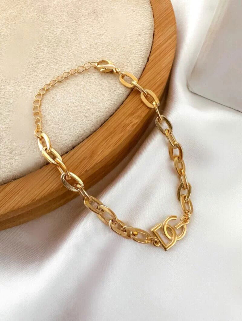 Pulseira folheado a ouro 18k e prata 925 inspiração joalheria