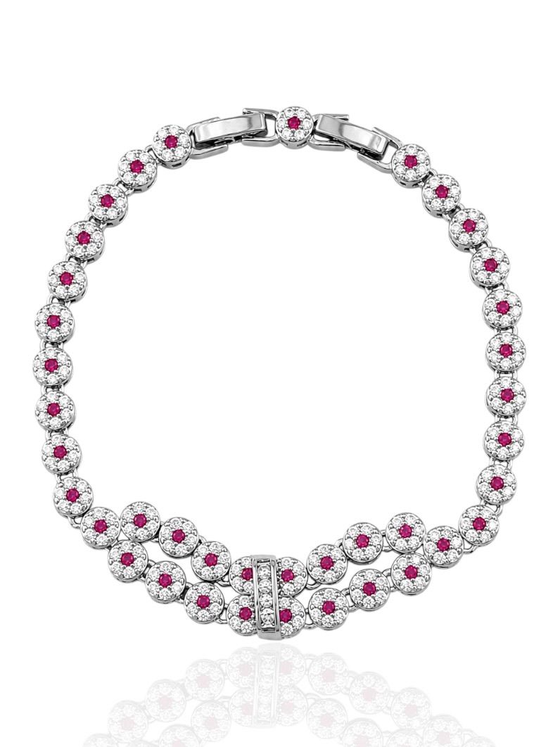 Pulseira Folheado a Ouro 18k e Prata Círculos de Zircônias