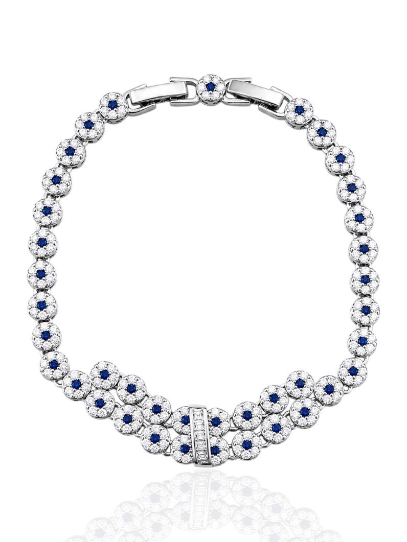 Pulseira Folheado a Ouro 18k e Prata Círculos de Zircônias