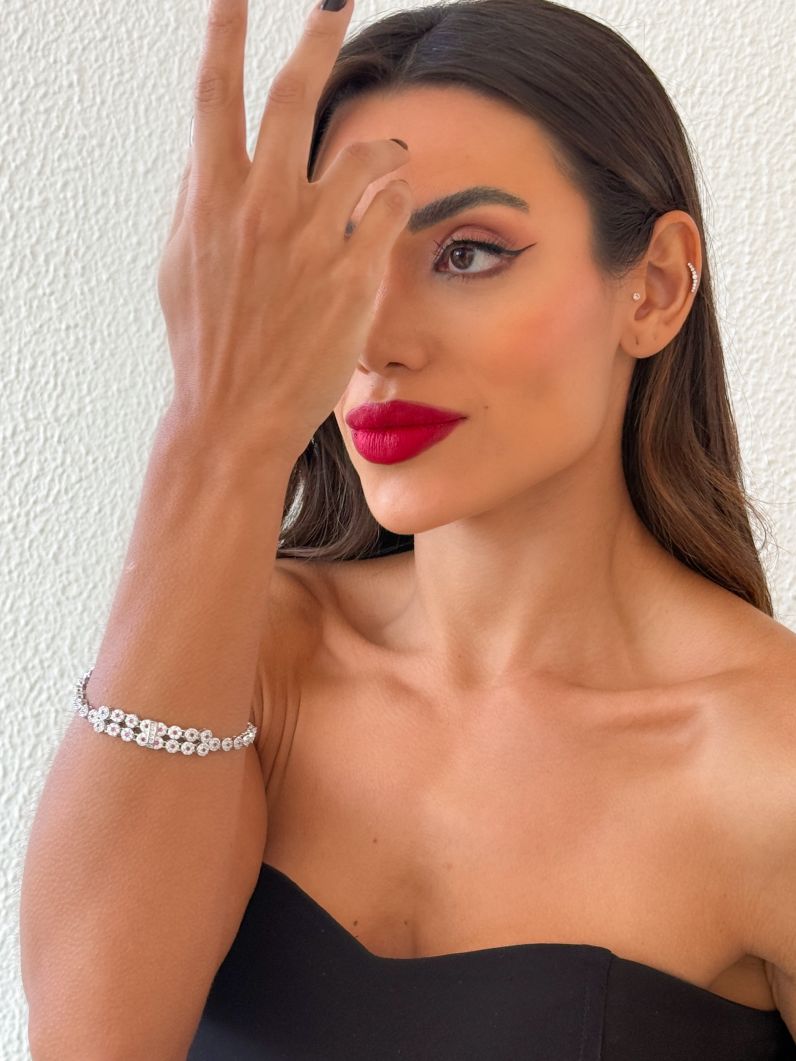 Pulseira Folheado a Ouro 18k e Prata Círculos de Zircônias