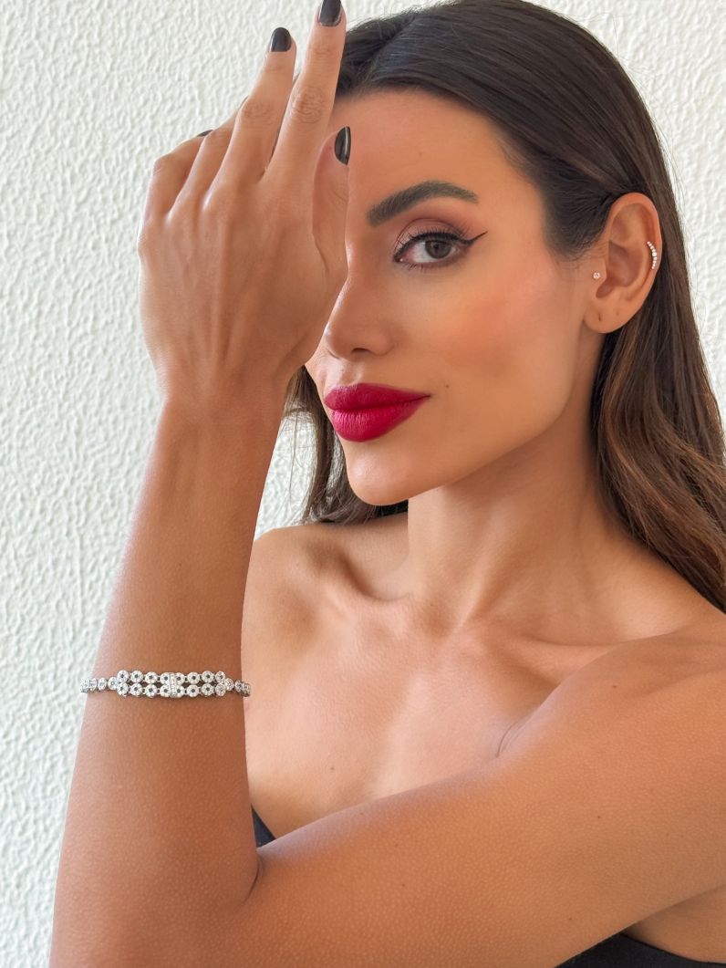 Pulseira Folheado a Ouro 18k e Prata Círculos de Zircônias