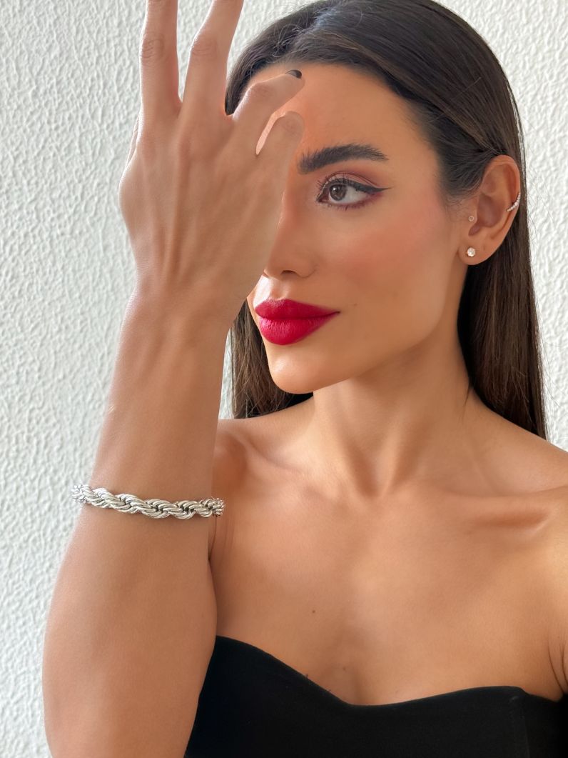 Pulseira Folheado a Ouro 18k e Prata Cordão Baiano G