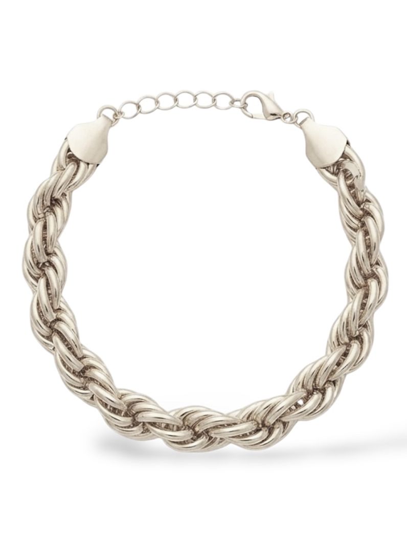 Pulseira Folheado a Ouro 18k e Prata Cordão Baiano G