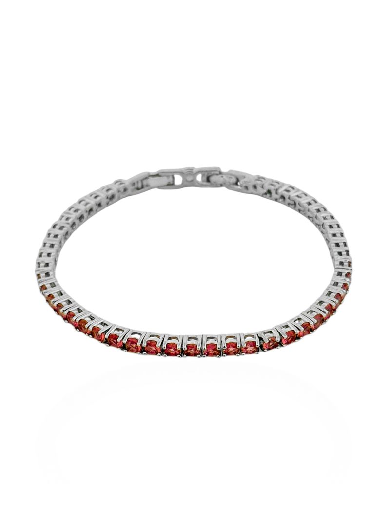 Pulseira Folheado a Ouro 18k e Prata Cordão Cravejado