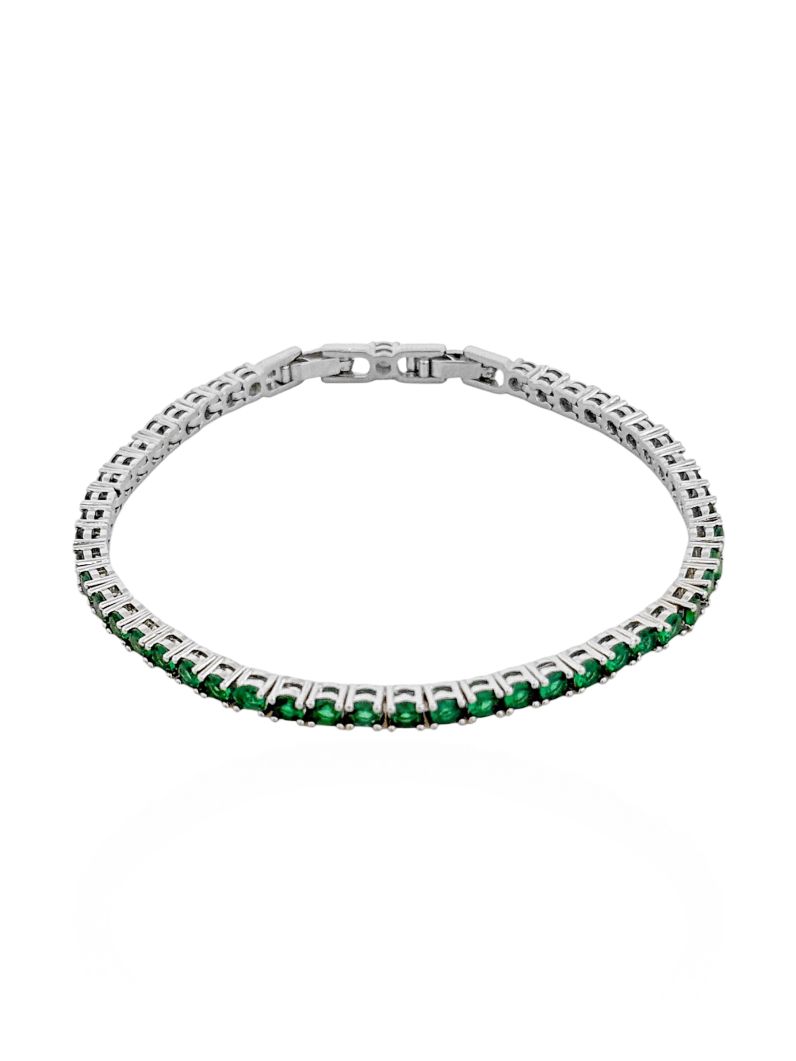 Pulseira Folheado a Ouro 18k e Prata Cordão Cravejado