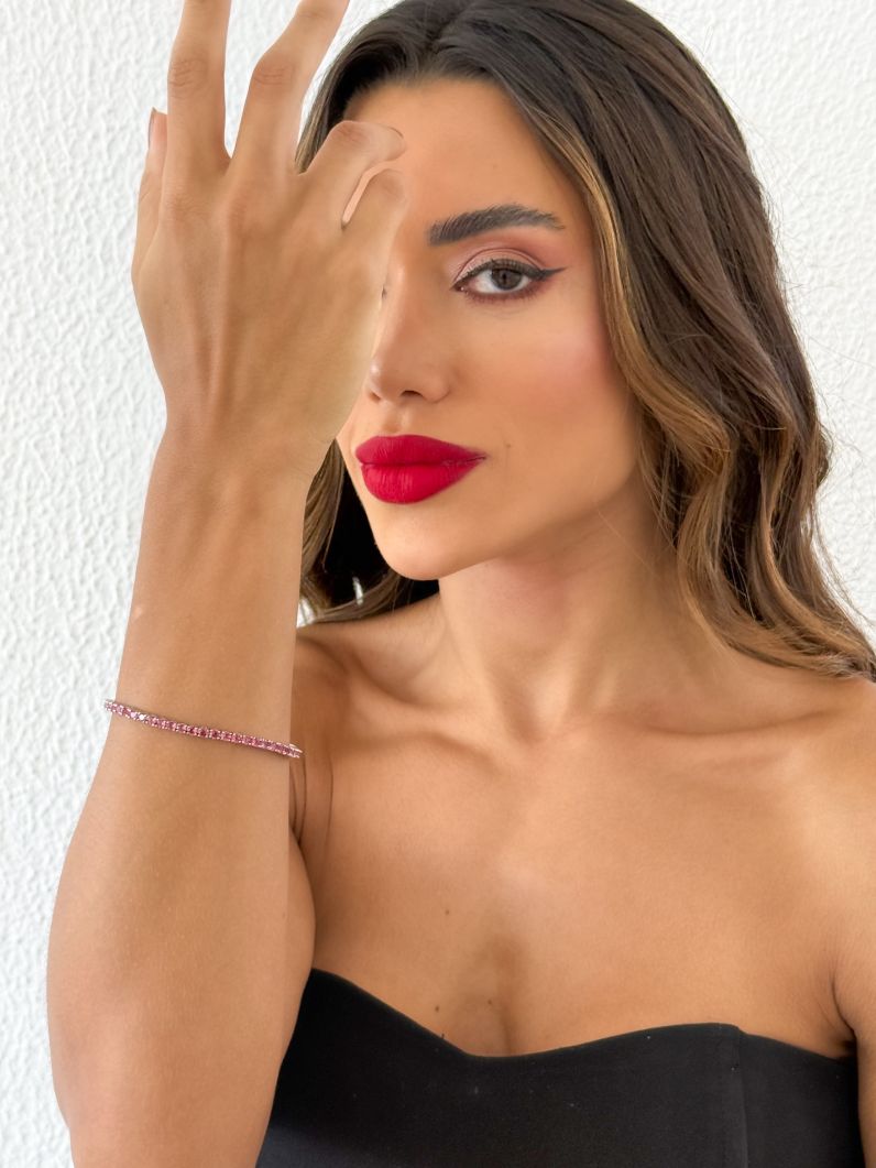 Pulseira Folheado a Ouro 18k e Prata Cordão Cravejado