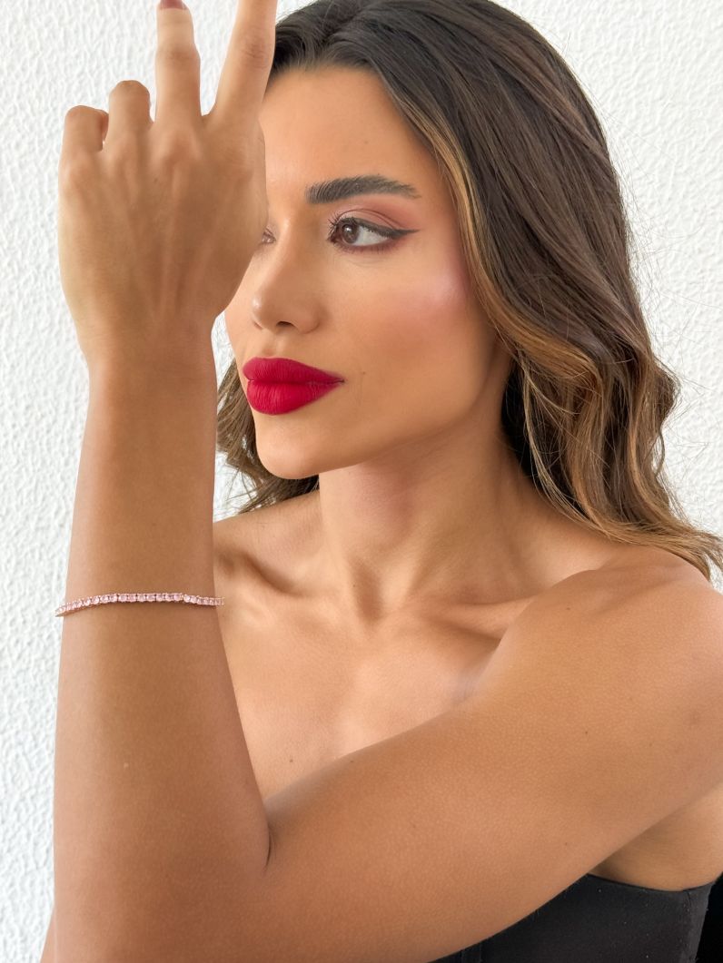 Pulseira Folheado a Ouro 18k e Prata Cordão Cravejado