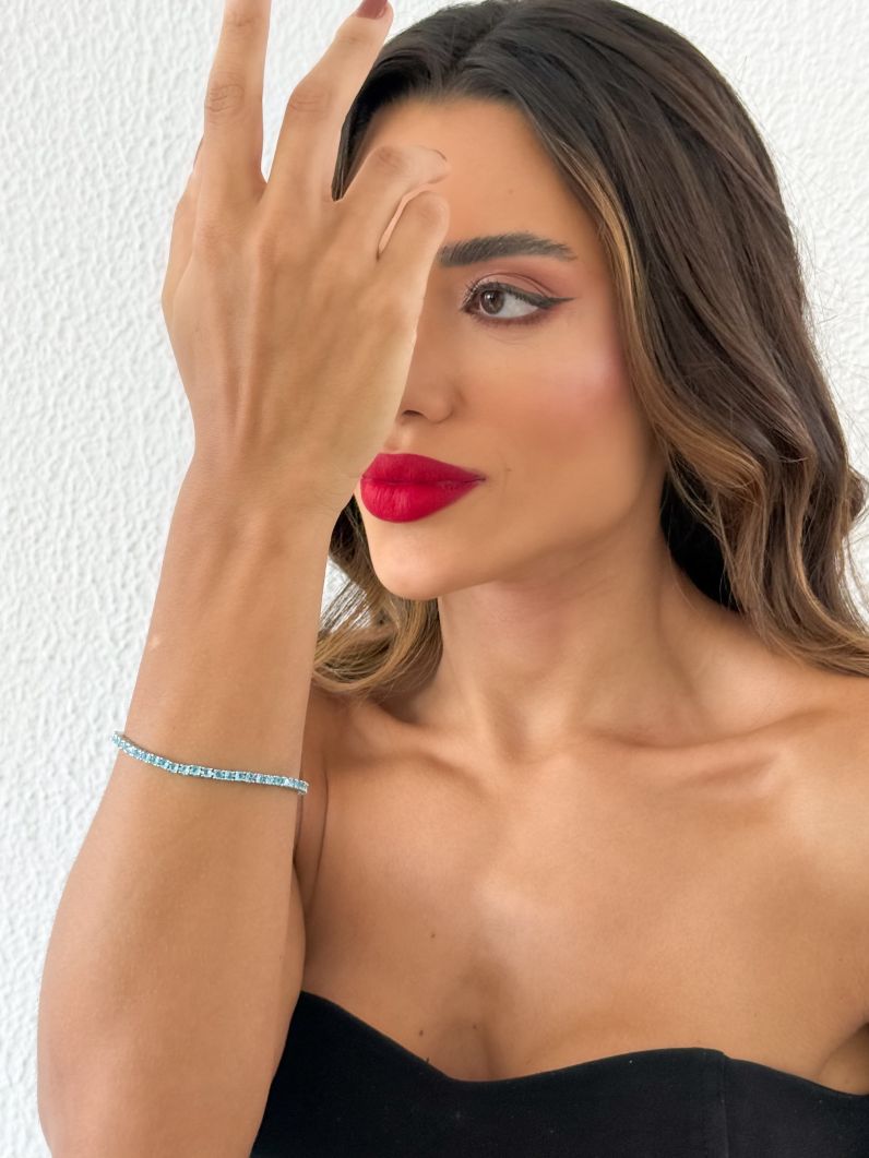Pulseira Folheado a Ouro 18k e Prata Cordão Cravejado