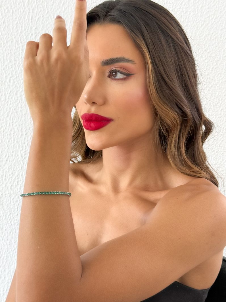 Pulseira Folheado a Ouro 18k e Prata Cordão Cravejado