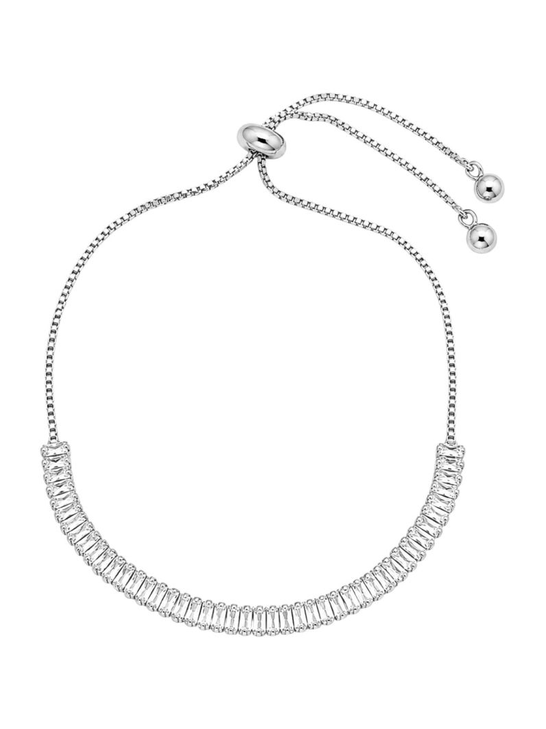 Pulseira Folheado a Ouro 18k e Prata Cristais Com ZIrcônias