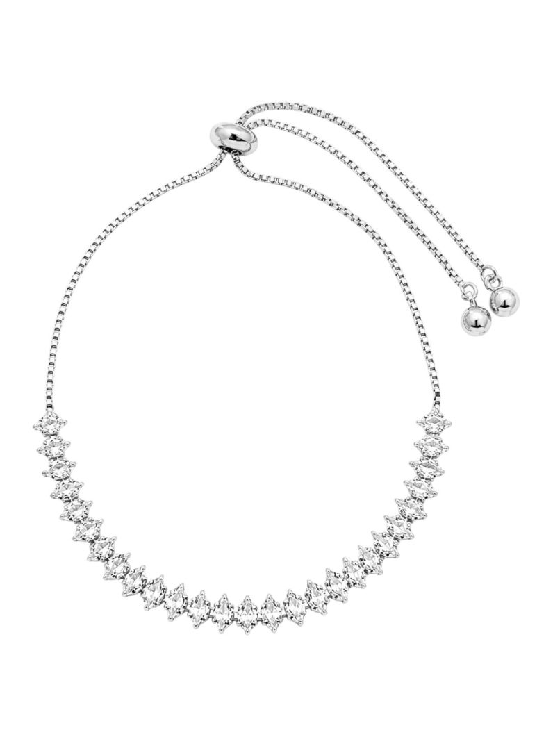 Pulseira Folheado a Ouro 18k e Prata Cristais M