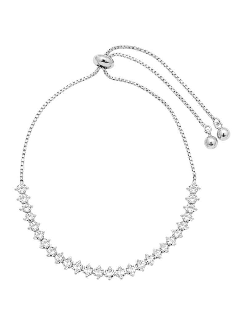 Pulseira Folheado a Ouro 18k e Prata Cristais P