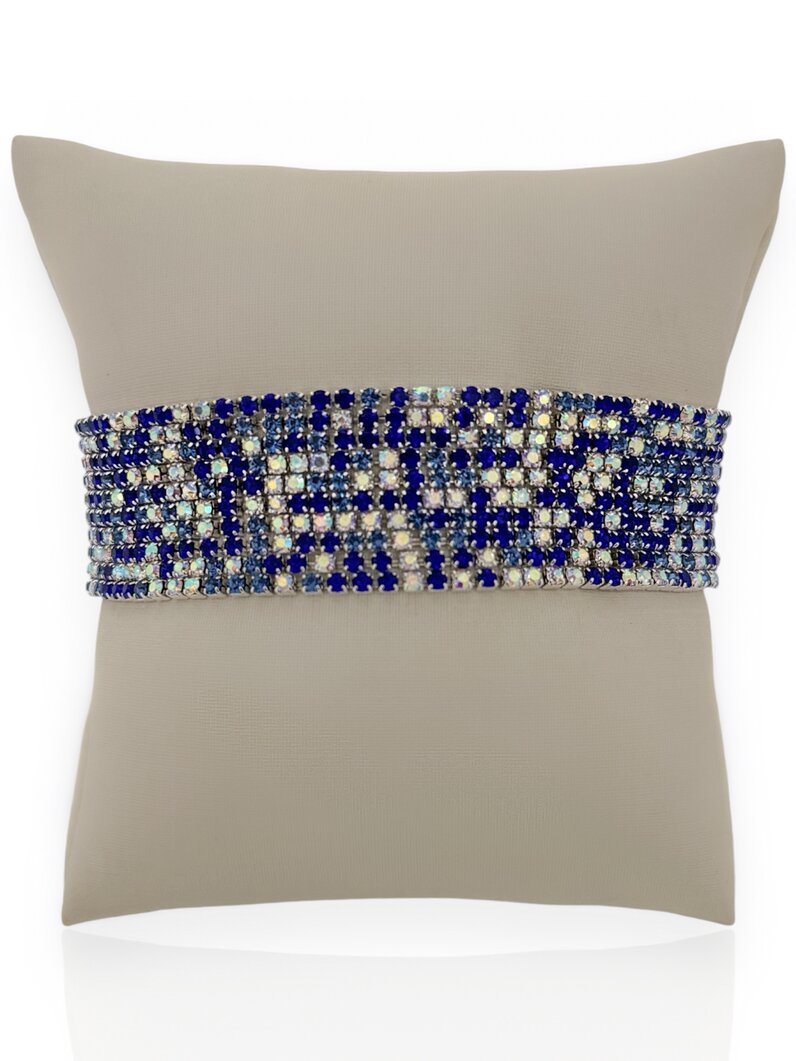 Pulseira Folheado a Ouro 18k e Prata Fios Cravejados Coloridos