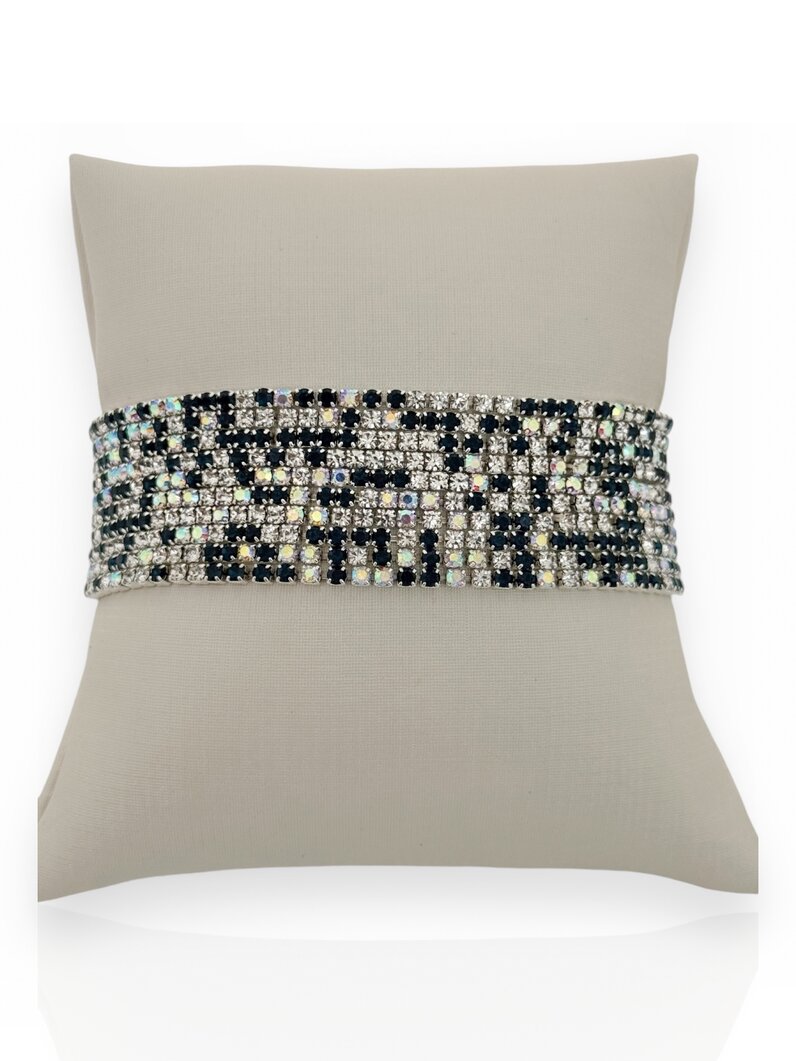 Pulseira Folheado a Ouro 18k e Prata Fios Cravejados Coloridos