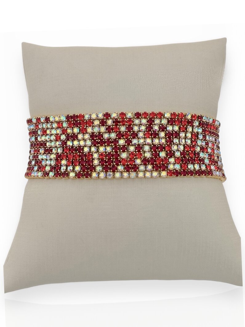 Pulseira Folheado a Ouro 18k e Prata Fios Cravejados Coloridos