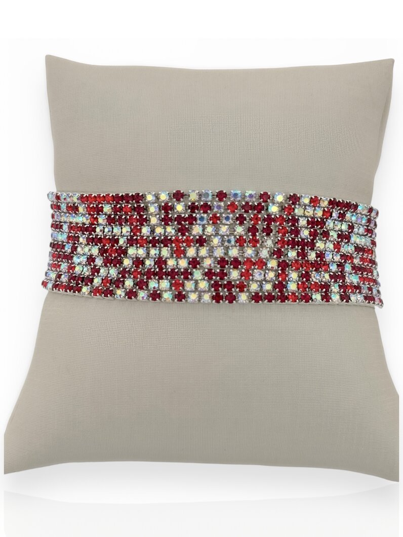 Pulseira Folheado a Ouro 18k e Prata Fios Cravejados Coloridos