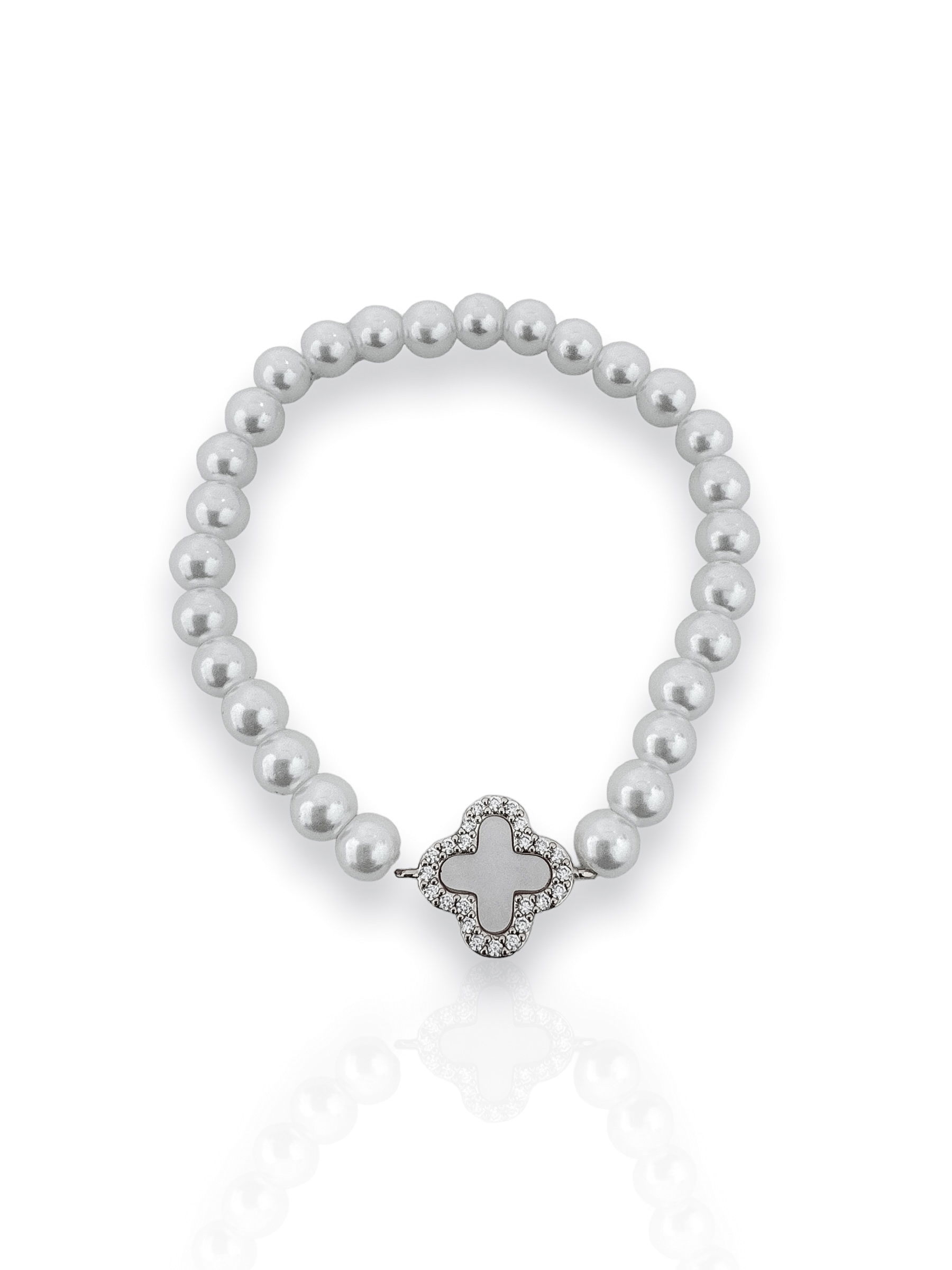 Pulseira folheado a ouro 18k e Prata Inspiração Com Pérola