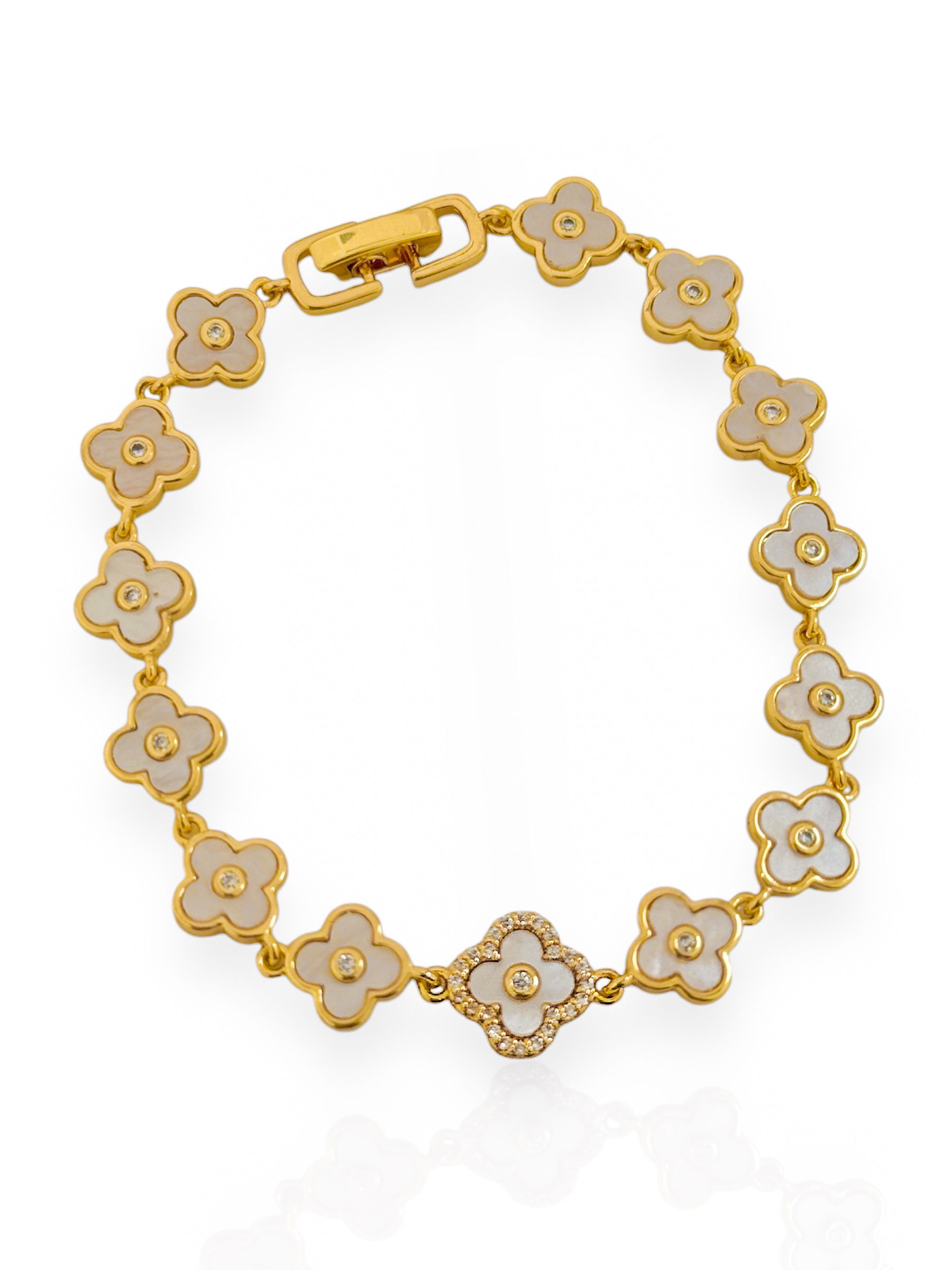 Pulseira Folheado a Ouro 18K e Prata Inspiração Virginia Com Resina