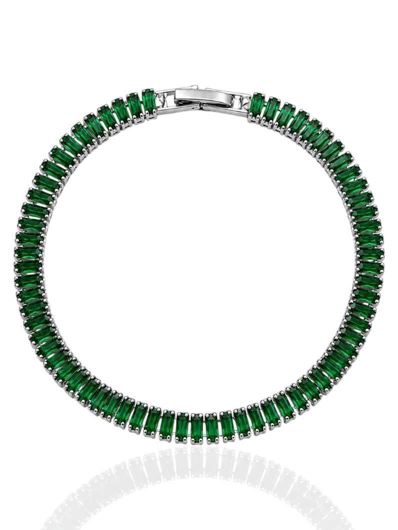 Pulseira Folheado a Ouro 18k e Prata Navetes Coloridos