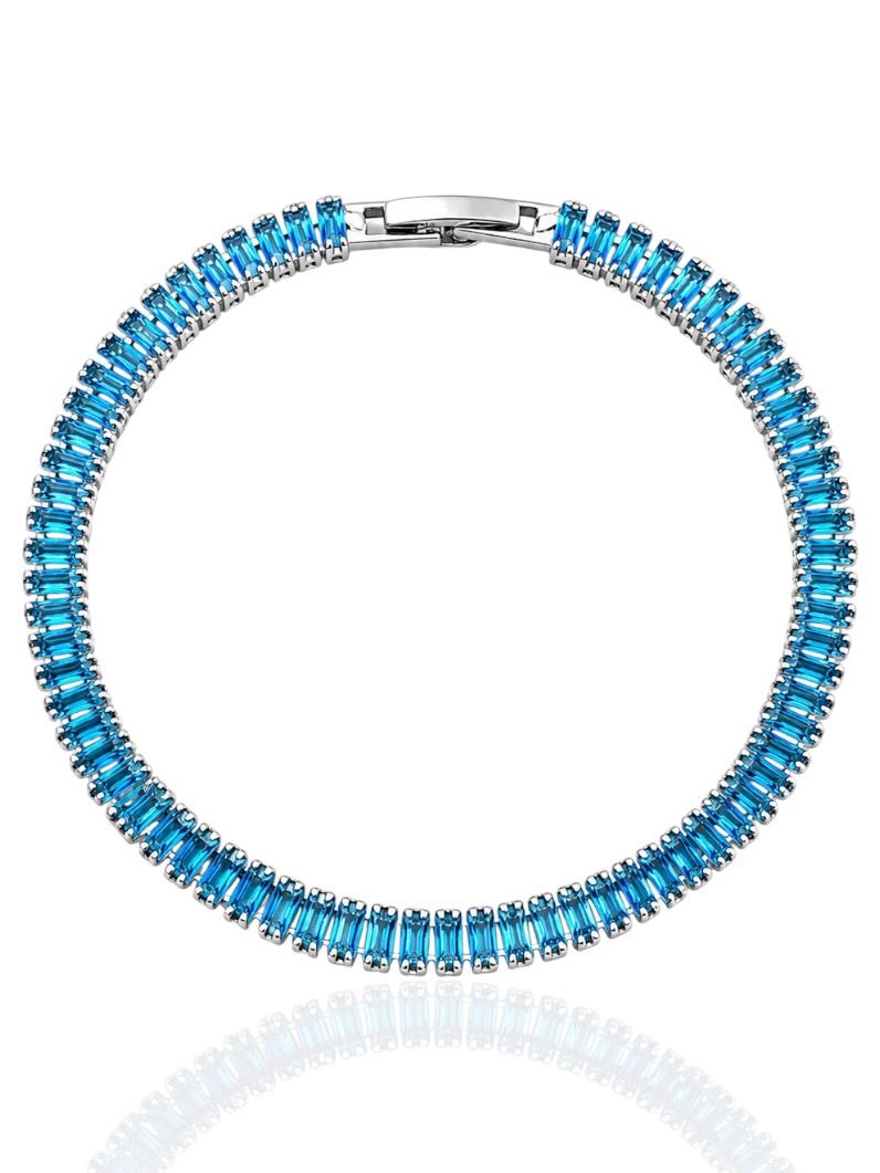 Pulseira Folheado a Ouro 18k e Prata Navetes Coloridos