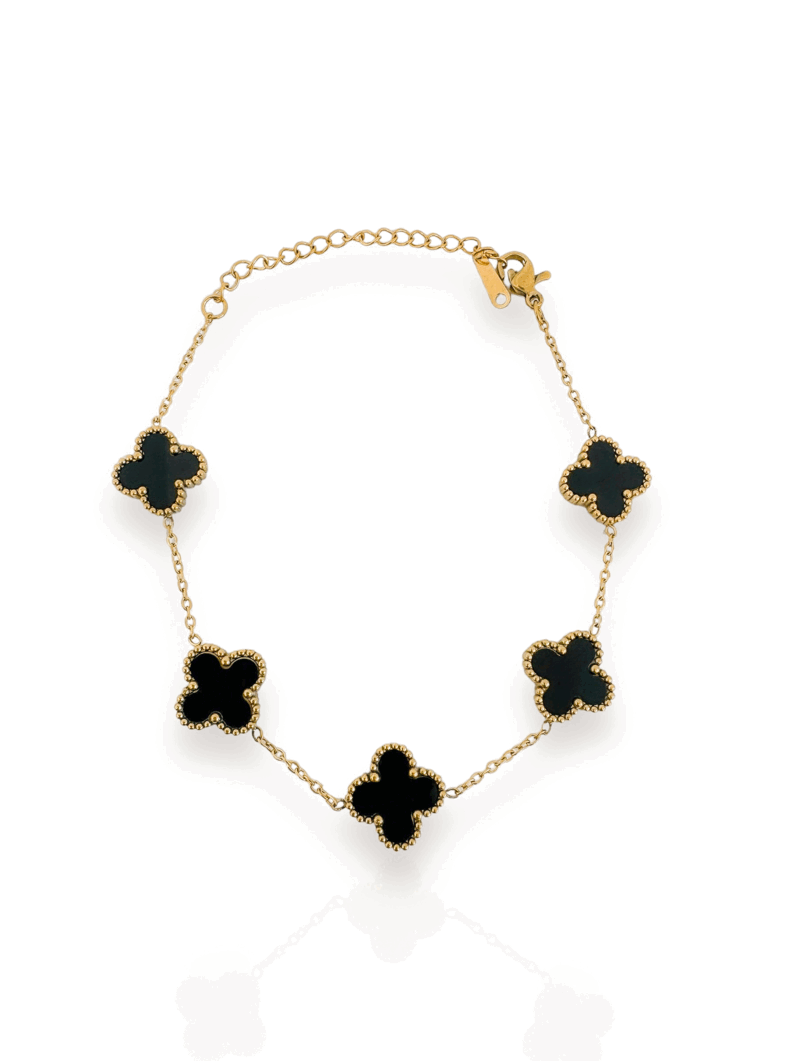 Pulseira folheado a ouro 18k Inspiração Colorido aço inoxidável