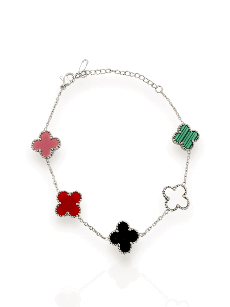 Pulseira folheado a ouro 18k Inspiração Colorido aço inoxidável